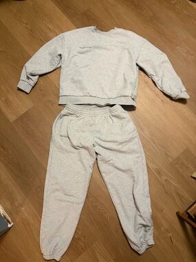 Pangaia Light Gray Sweatshirt & Joggers Set